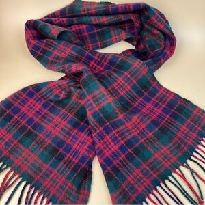 MacDonald Tartan Lambswool Scarf Clan MacDonald Fringed Wool